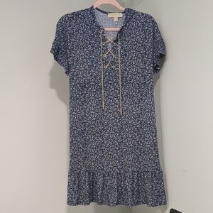 Michael Kors Blue and White Mini Dress